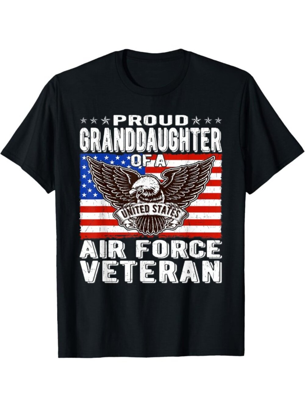 Patriotic Granddaughter T-Shirt | US Air Force Veteran Gift | Military Pride Tee